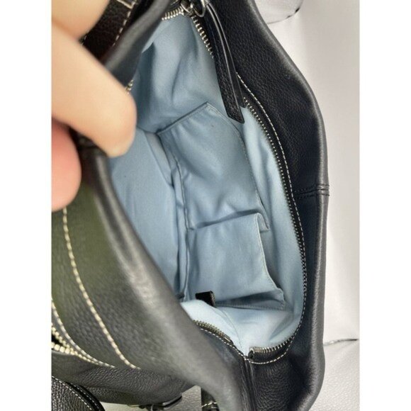 Coach 15064 Soho Black Pebbled Leather Convertible Crossbody Bag (Silver Buckle) - Picture 8 of 11